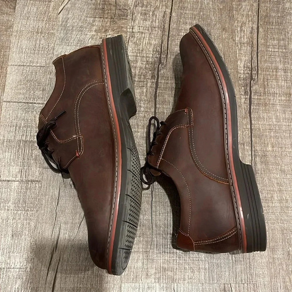 NWOB!! Men’s Florsheim - NORWALK - Plain Toe Oxford - Brown - Size 11.5M - Picture 4 of 9